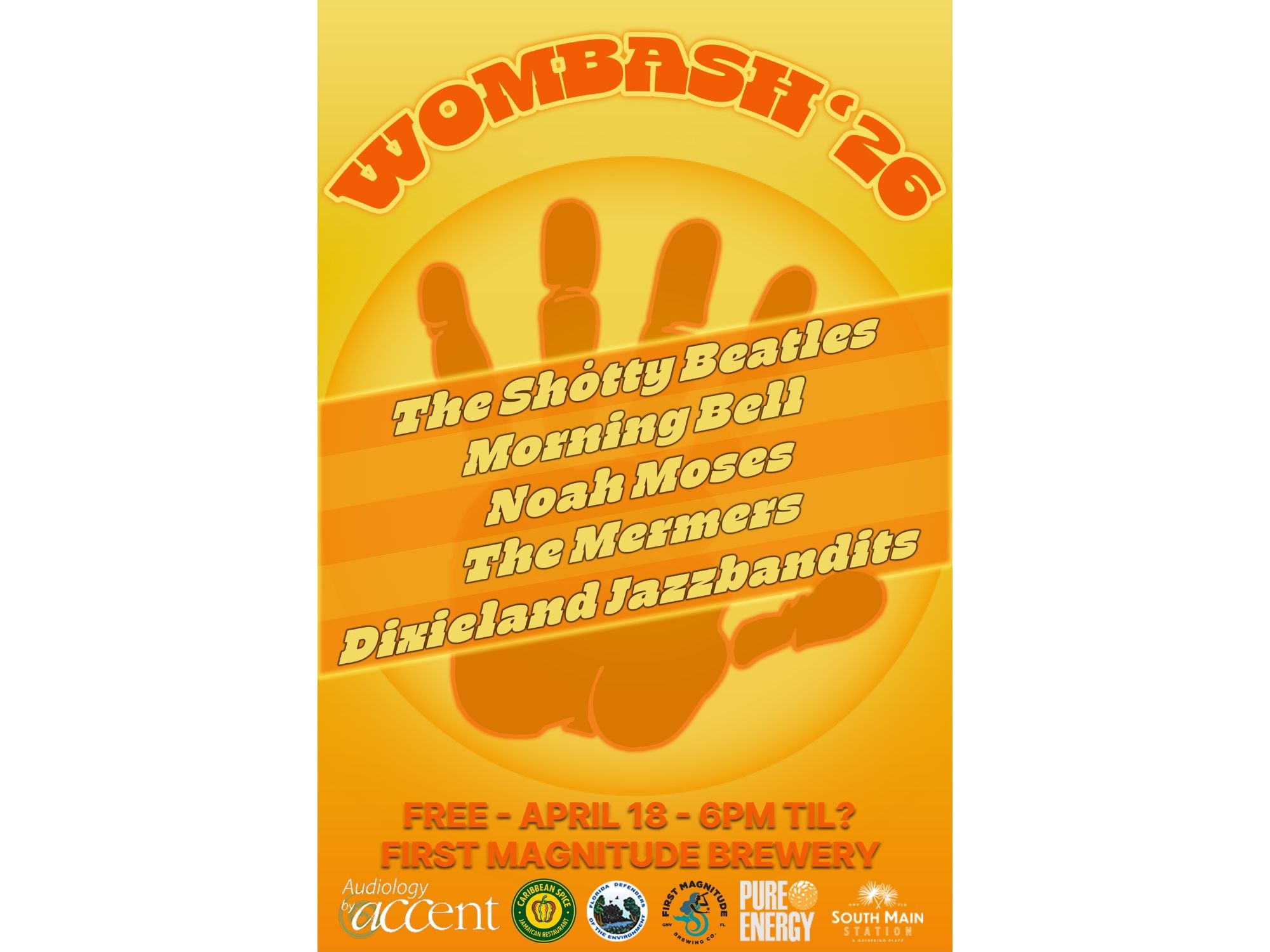 Wombash 2026 Lineup and Sponsors.